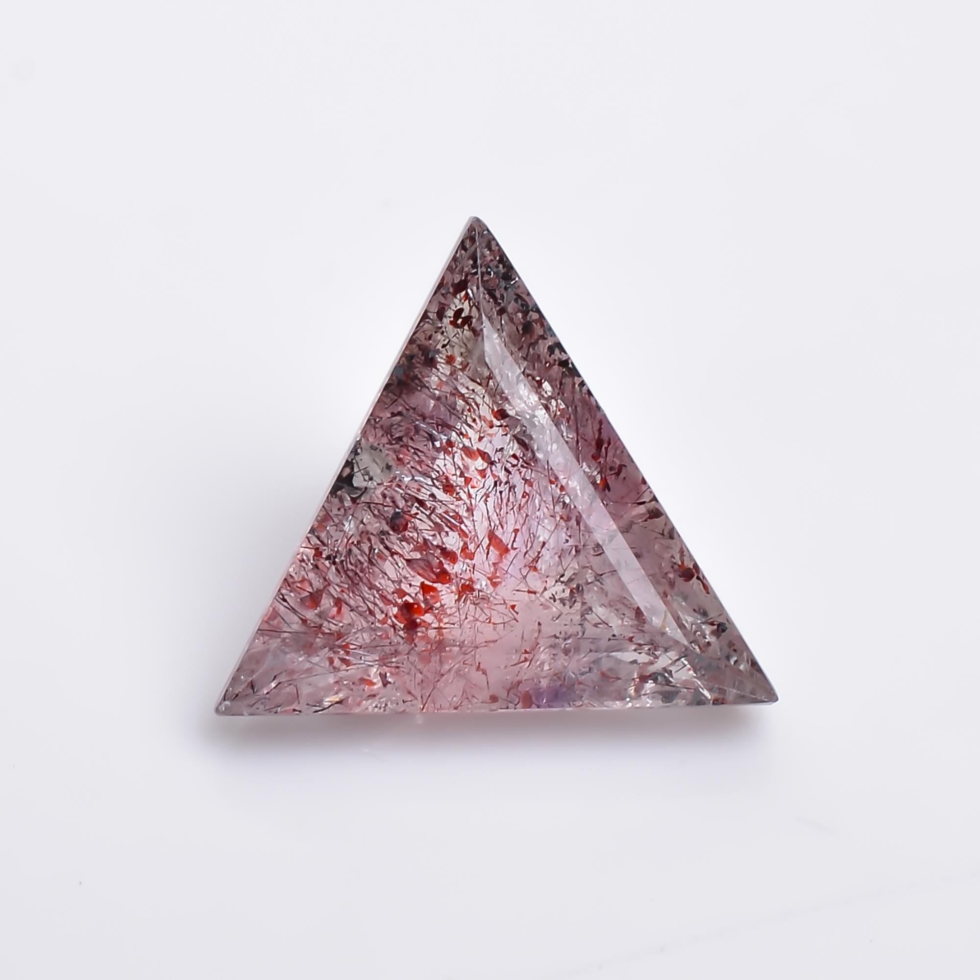 elestial quartz triangle shape natural cut stone loose gemstone